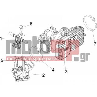 Vespa - GT 250 IE 60° E3 2007 - Engine/Transmission - Throttle body - Injector - Fittings insertion