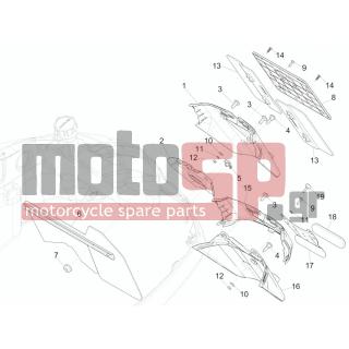 Vespa - GTS 250 2010 - Body Parts - Aprons back - mudguard