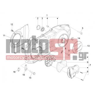 Vespa - GTS 250 ABS 2009 - Engine/Transmission - COVER sump - the sump Cooling