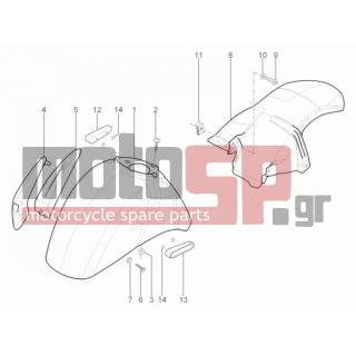 Vespa - GTS 300 IE SUPER SPORT 2013 - Body Parts - Apron radiator - Feather