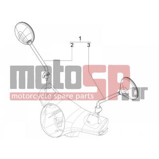Vespa - GTS 300 IE TOURING 2011 - Frame - Mirror / s