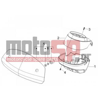 Vespa - GTV 250 IE NAVY 2007 - Body Parts - COVER steering