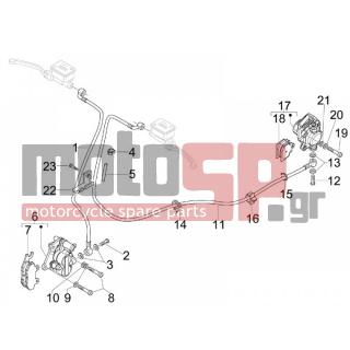 Vespa - GTV 250 IE NAVY 2007 - Brakes - brake lines - Brake Calipers