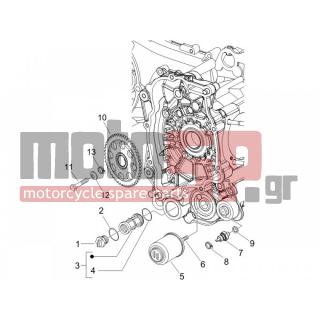 Vespa - LX 150 4T E3 2009 - Engine/Transmission - COVER flywheel magneto - FILTER oil