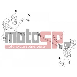 Vespa - LXV 50 2T 2006 - Ηλεκτρικά - Switchgear - Switches - Buttons - Switches