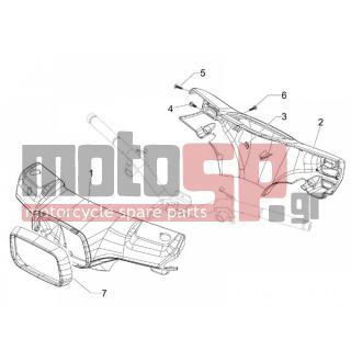 Vespa - S 125 4T E3 2008 - Body Parts - COVER steering