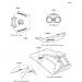 KAWASAKI - NINJA® ZX™-14R 2013 - Body PartsDecals(White)(EDF)(CA,US)