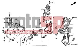 HONDA - FES125 (ED) 2000 - Electrical - TAILLIGHT-REAR FENDER - 93903-34480- - SCREW, TAPPING, 4X16