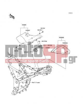 KAWASAKI - NINJA® 300 ABS SE 2014 - Body Parts - Seat - 23062-0782 - BRACKET-COMP,SEAT