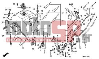 HONDA - XL1000VA (ED)-ABS Varadero 2004 - Body Parts - FUEL TANK - 17529-MBT-D21 - HOSE COMP., FUEL FEED