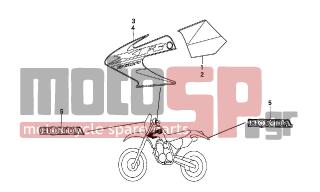 HONDA - XR650R (ED) 2006 - Body Parts - STRIPE (XR650R6) - 87130-MBN-830ZA - MARK (HONDA) *TYPE1*