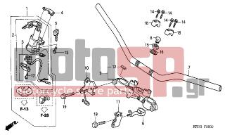 HONDA - XR125L (ED) 2005 - Frame - HANDLE PIPE/TOP BRIDGE - 90304-425-000 - NUT, STEERING STEM