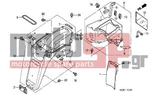 HONDA - XL650V (ED) TransAlp 2005 - Body Parts - REAR FENDER - 83643-355-300 - TAPE, MAGIC(FEMALE)(25X50)