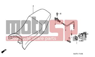 HONDA - CBR1100XX (ED) 2005 - Body Parts - SEAT - 77220-KY6-010 - HOOK, SEAT CATCH
