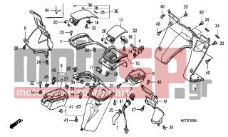 HONDA - FJS600 (ED) Silver Wing 2001 - Body Parts - INNER BOX - 64306-MCT-000 - COVER, R. FR. AIR DUCT