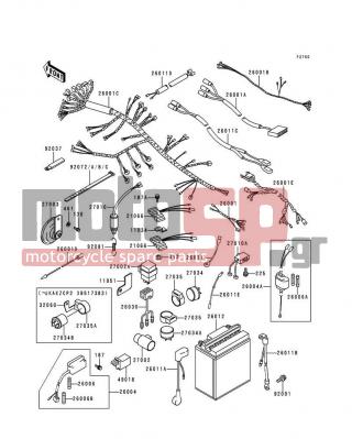 KAWASAKI - POLICE 1000 1999 -  - Chassis Electrical Equipment - 32060-014 - BRACKET,OUTAGE SWITCH