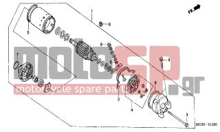 HONDA - XL650V (ED) TransAlp 2003 - Electrical - STARTING MOTOR - 31206-MR6-008 - HOLDER SET, BRUSH