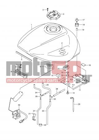 SUZUKI - GSXF650 (E2) 2010 - Body Parts - FUEL TANK (MODEL K9) -  - CAP SET, FUEL TANK 