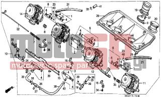 HONDA - CBR600F (ED) 1989 - Engine/Transmission - CARBURETOR (ASSY.) - 93500-060200H - SCREW, PAN, 6X20