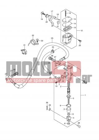 SUZUKI - GSR750 (E21) 2011 - Brakes - REAR MASTER CYLINDER - 69689-01H00-000 - SCREW