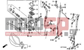 HONDA - XL700V (ED) TransAlp 2009 - Brakes - FR. BRAKE MASTER CYLINDER - 96001-0601207 - BOLT, FLANGE, 6X12
