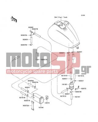 KAWASAKI - VULCAN 1500 NOMAD 1999 - Body Parts - Fuel Evaporative System - 16164-1070 - CANISTER