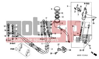 HONDA - XL1000VA (ED)-ABS Varadero 2004 - Brakes - REAR BRAKE MASTER CYLINDER (XL1000VA) - 91212-422-006 - O-RING, 14.8X2.4