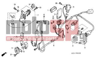 HONDA - SES150 (ED) 2004 - Electrical - WIRE HARNESS - 94101-06800- - WASHER, PLAIN, 6MM