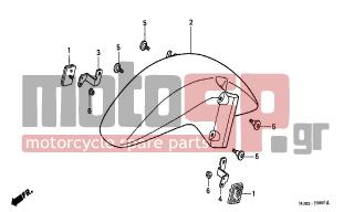 HONDA - VTR1000F (ED) 2002 - Body Parts - FRONT FENDER - 90106-KY2-701 - SCREW, PAN, 6X11