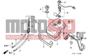 HONDA - SH125 (ED) 2004 - Body Parts - FUEL TANK - 95002-02080- - CLIP, TUBE (B8)