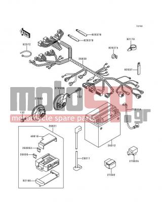 KAWASAKI - ZRX1100 1999 -  - Chassis Electrical Equipment - 92037-1069 - CLAMP,WIRING HARNESS,L=60