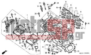 HONDA - CBR1000RR (ED) 2004 - Engine/Transmission - CYLINDER HEAD - 95701-0604500 - BOLT, FLANGE, 6X45
