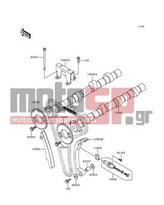 KAWASAKI - CONCOURS 1998 - Engine/Transmission - Camshaft(s)/Tensioner - 12053-1114 - GUIDE-CHAIN,FR