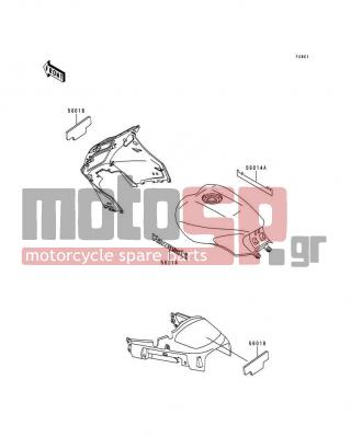 KAWASAKI - CONCOURS 1998 - Body Parts - Decals - 56018-1869 - MARK,CARRIER COVER&SCREEN