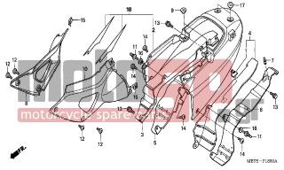 HONDA - XL1000V (ED) Varadero 2004 - Body Parts - SEAT COWL/SIDE COVER - 32912-MG9-950 - CLAMP, CABLE (B)