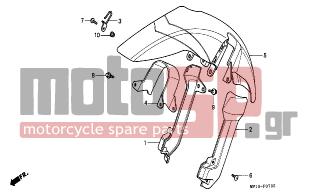 HONDA - XRV750 (IT) Africa Twin 1992 - Body Parts - FRONT FENDER - 94071-06080- - NUT-WASHER, 6MM