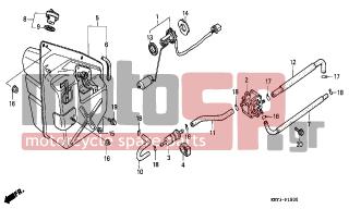 HONDA - FES125 (ED) 2001 - Body Parts - FUEL TANK - 95002-02080- - CLIP, TUBE (B8)