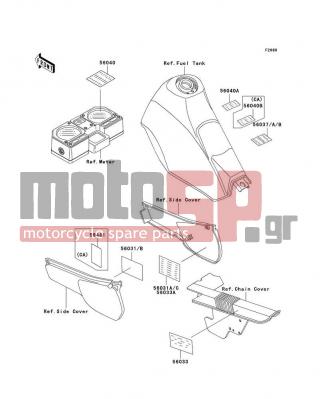 KAWASAKI - KLR250 1998 - Body Parts - Labels - 56037-1295 - LABEL-SPECIFICATION,TIRE&LOAD