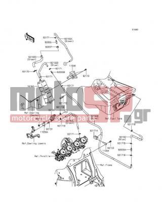 KAWASAKI - NINJA® ZX™-14R 2014 - Body Parts - Fuel Evaporative System - 11054-0464 - BRACKET