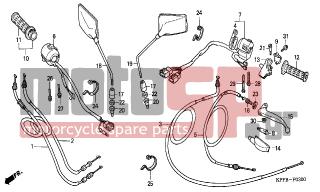 HONDA - CBF250 (ED) 2006 - Electrical - SWITCH/CABLE - 35130-KPF-852 - SWITCH ASSY., ENGINE STOP