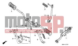 HONDA - C50 (GR) 1988 - Engine/Transmission - STEP/KICK ARM/ CHANGE PEDAL - 50661-165-000 - RUBBER, STEP