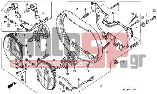 HONDA - XRV750 (IT) Africa Twin 1993 - Electrical - HEADLIGHT - 33125-SH3-A01 - SCREW, SPECIAL TAPPING, 5X10