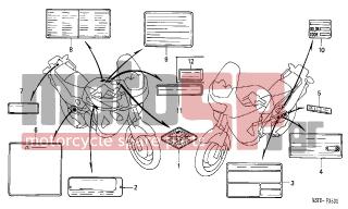 HONDA - XL1000V (ED) Varadero 2002 - Body Parts - CAUTION LABEL - 87512-MBT-610 - LABEL, ACCESSORIES & LOADING