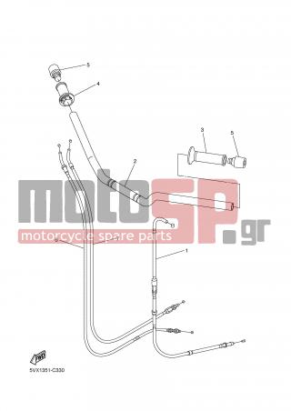 YAMAHA - FZ6-S (GRC) 2004 - Frame - STEERING HANDLE  CABLE - 5VX-26312-00-00 - Cable, Throttle 2