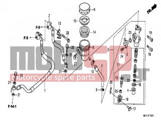 HONDA - CBF1000A (ED) ABS 2006 - Brakes - REAR BRAKE MASTER CYLINDER (CBF1000A/T/S) - 94201-20120- - PIN, SPLIT, 2.0X12