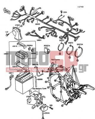 KAWASAKI - VULCAN 1500 1998 -  - Chassis Electrical Equipment - 26011-1391 - WIRE-LEAD,BATTERY(+)