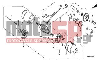 HONDA - NX125 (IT) 1995 - Electrical - STARTER MOTOR - 90122-MN4-008 - WASHER, STEEL PLATE