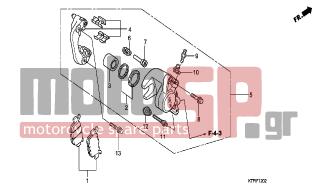 HONDA - SH125 (ED) 2009 - Brakes - REAR BRAKE CALIPER( SH125/ R/150/R) - 43234-S04-003 - COVER, DUST