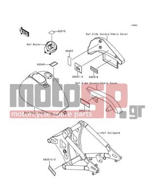 KAWASAKI - VULCAN 800 1998 - Body Parts - Labels - 56037-1678 - LABEL-SPECIFICATION,TIRE&LOAD