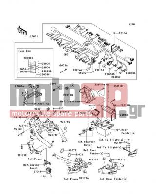 KAWASAKI - VERSYS® ABS 2014 -  - Chassis Electrical Equipment - 26011-0101 - WIRE-LEAD,SENSOR CONNECTOR